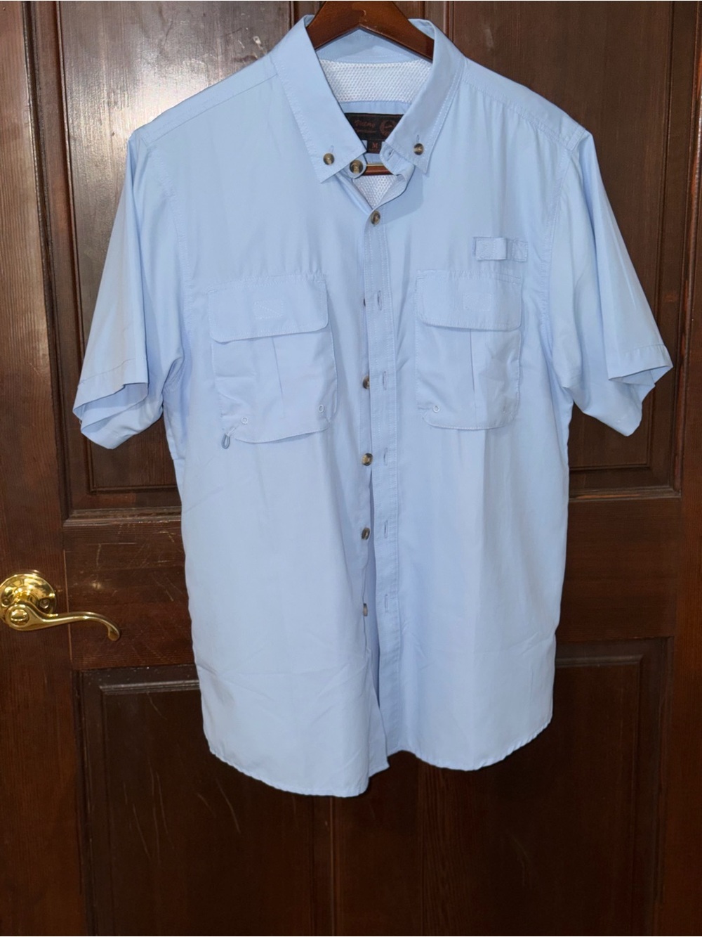 Victory Sportswear Pale Blue Short-Sleeve Button-Down Utility Shirt